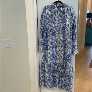 Maddison Matthews floral cotton ruffled shirt dress